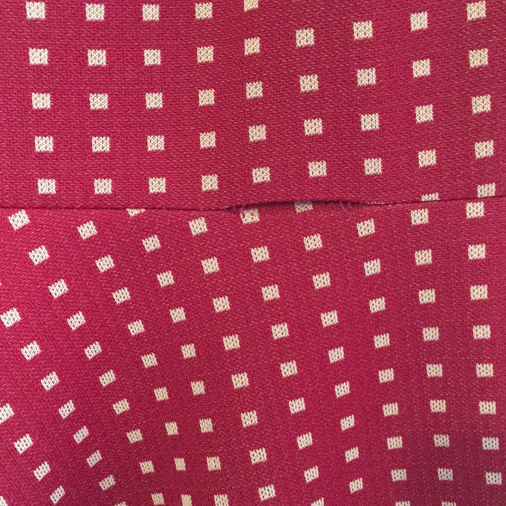 Vintage red w/ white squares belted dress - Picture 7 of 8